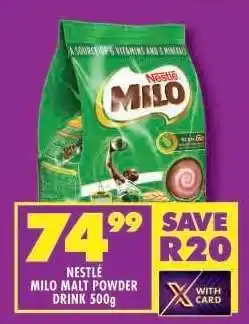 Shoprite Nestlé Milo Malt Powder Drink 500g offer