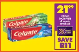 Shoprite Colgate Toothpaste offer