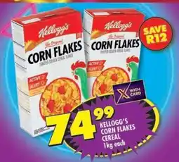 Shoprite KELLOGG'S CORN FLAKES CEREAL 1kg each offer