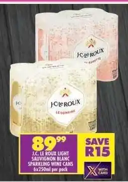 Shoprite J.C. Le Roux Light Sauvignon Blanc Sparkling Wine Cans offer