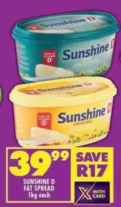 Shoprite Sunshine D Fat Spread offer
