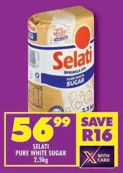 Shoprite SELATI PURE WHITE SUGAR 2,5kg offer