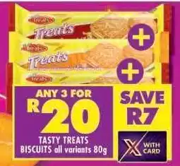 Shoprite TASTY TREATS BISCUITS all variants 80g offer