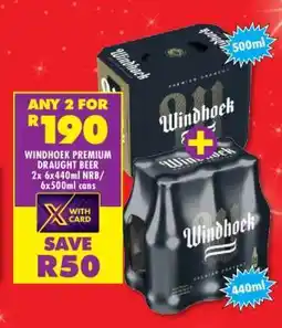 Shoprite WINDHOEK PREMIUM DRAUGHT BEER offer
