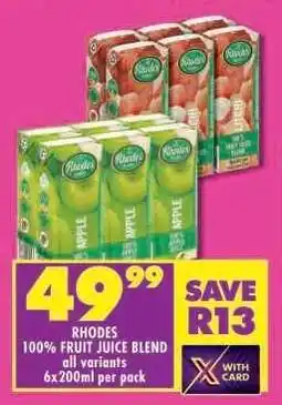 Shoprite RHODES 100% FRUIT JUICE BLEND offer