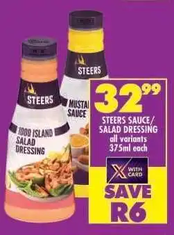 Shoprite STEERS SAUCE/SALAD DRESSING offer