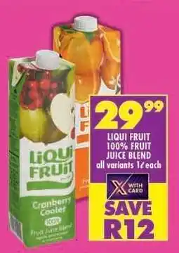 Shoprite Liqui Fruit 100 % Fruit Juice Blend offer