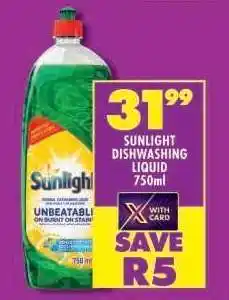 Shoprite Sunlight Dishwashing Liquid 750ml offer