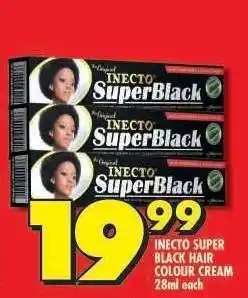 Shoprite INECTO SUPER BLACK HAIR COLOUR CREAM offer