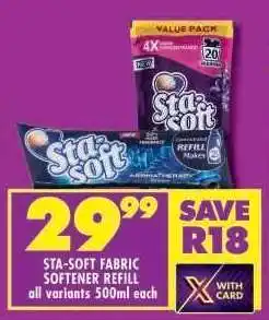 Shoprite STA-SOFT FABRIC SOFTENER REFILL offer