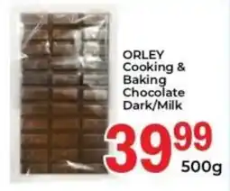 Elite Power Trade Cash & Carry ORLEY Cooking & Baking Chocolate Dark/Milk offer