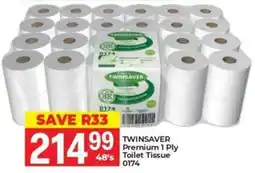 Elite Power Trade Cash & Carry TWINSAVER Premium 1 Ply Toilet Tissue offer