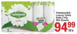 Elite Power Trade Cash & Carry TWINSAVER Luxury Toilet Rolls 2 Ply 350 Sheets offer