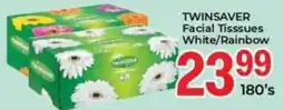 Elite Power Trade Cash & Carry TWINSAVER Facial Tisssues White/ Rainbow offer