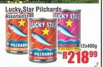 Devland Cash And Carry Lucky Star Pilchards Assorted 12 x 400g offer