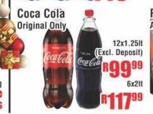 Coca Cola Original Only 12x1.25lt