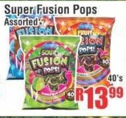 Super Fusion Pops Assorted 40's