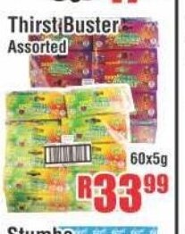 Thirst Buster Assorted 60x5g