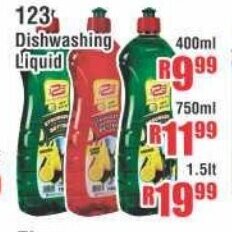 123 Dishwashing Liquid 400ml
