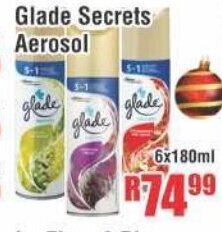Devland Cash And Carry Glade Secrets Aerosol 6x180ml offer