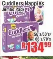 Devland Cash And Carry Cuddlers Nappies Jumbo Pack offer