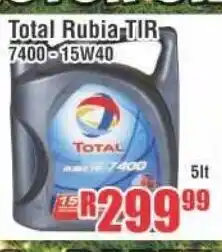 Devland Cash And Carry Total Rubia TIR 7400-15W40 5lt offer