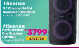 Game Hisense Party Rocker One Speaker HP100 offer