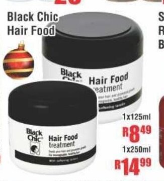 Devland Cash And Carry Black Chic Hair Food 1x125ml offer