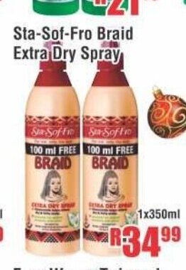Sta-Sof-Fro Braid Extra Dry Spray 1x350ml