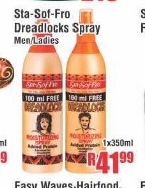 Sta-Sof-Fro Dreadlocks Spray Men/Ladies 1x 350ml