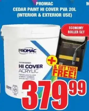 Boxer Build Promac cedar paint hi cover pva offer