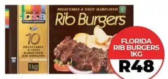 1UP Florida Rib Burgers offer