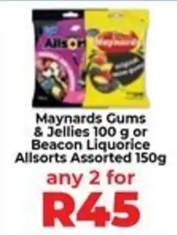 Food Lover's Market Maynards Gums & Jellies or Beacon Liquorice Allsorts Assorted offer