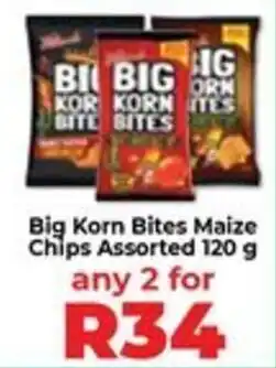 Food Lover's Market Big Korn Bites Maize Chips Assorted offer