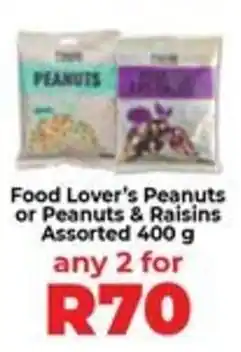 Food Lover's Market Food Lover's Peanuts or Peanuts & Raisins Assorted offer