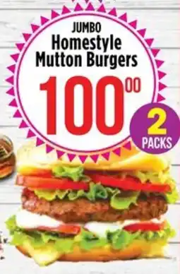 Food Lover's Market Jumbo Homestyle Mutton Burgers offer