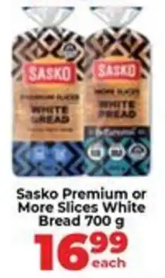 Food Lover's Market Sasko Premium or More Slices White Bread offer