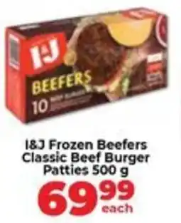 Food Lover's Market I&J Frozen Beefers Classic Beef Burger Patties offer