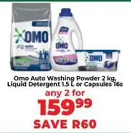 Food Lover's Market Omo Auto Washing Powder, Liquid Detergent or Capsules offer