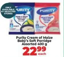 Food Lover's Market Purity Cream of Maize Baby's Soft Porridge Assorted offer