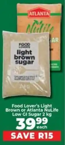 Food Lover's Market Food Lover's Light Brown or Atlanta NuLife Low GI Sugar offer