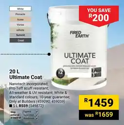 Builders Warehouse Fired Earth Ultimate Coat offer