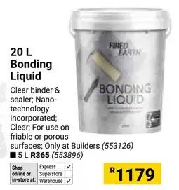 Builders Warehouse Fired Earth Bonding Liquid offer