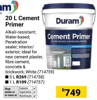 Builders Warehouse Duram Cement Primer offer