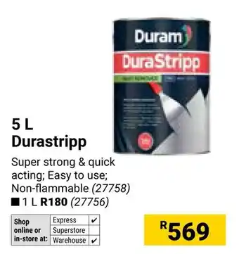 Builders Warehouse Duram Durastripp offer