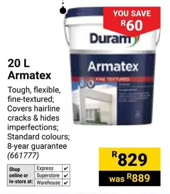 Builders Warehouse Duram Armatex offer