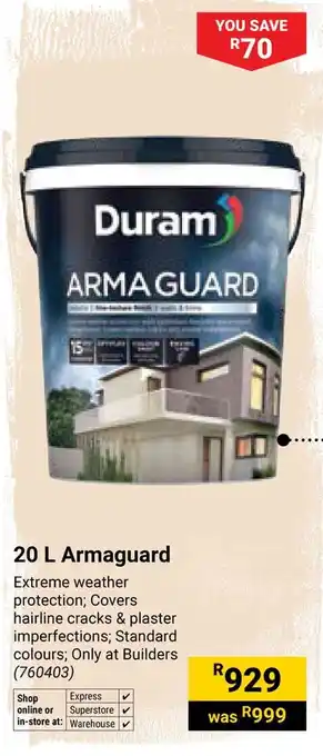 Builders Warehouse Duram Armaguard offer