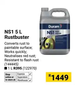 Builders Warehouse Duram NS1 Rustbuster offer