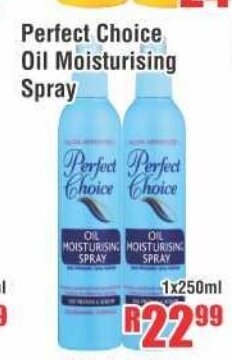 Devland Cash And Carry Perfect Choice Oil Moisturising Spray 250ml offer