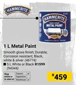 Builders Warehouse Hammerite Metal Paint offer